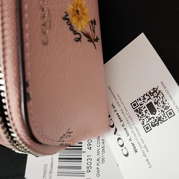 Coach Pink Floral Mini Cosmetic Case - Picture 5 of 7